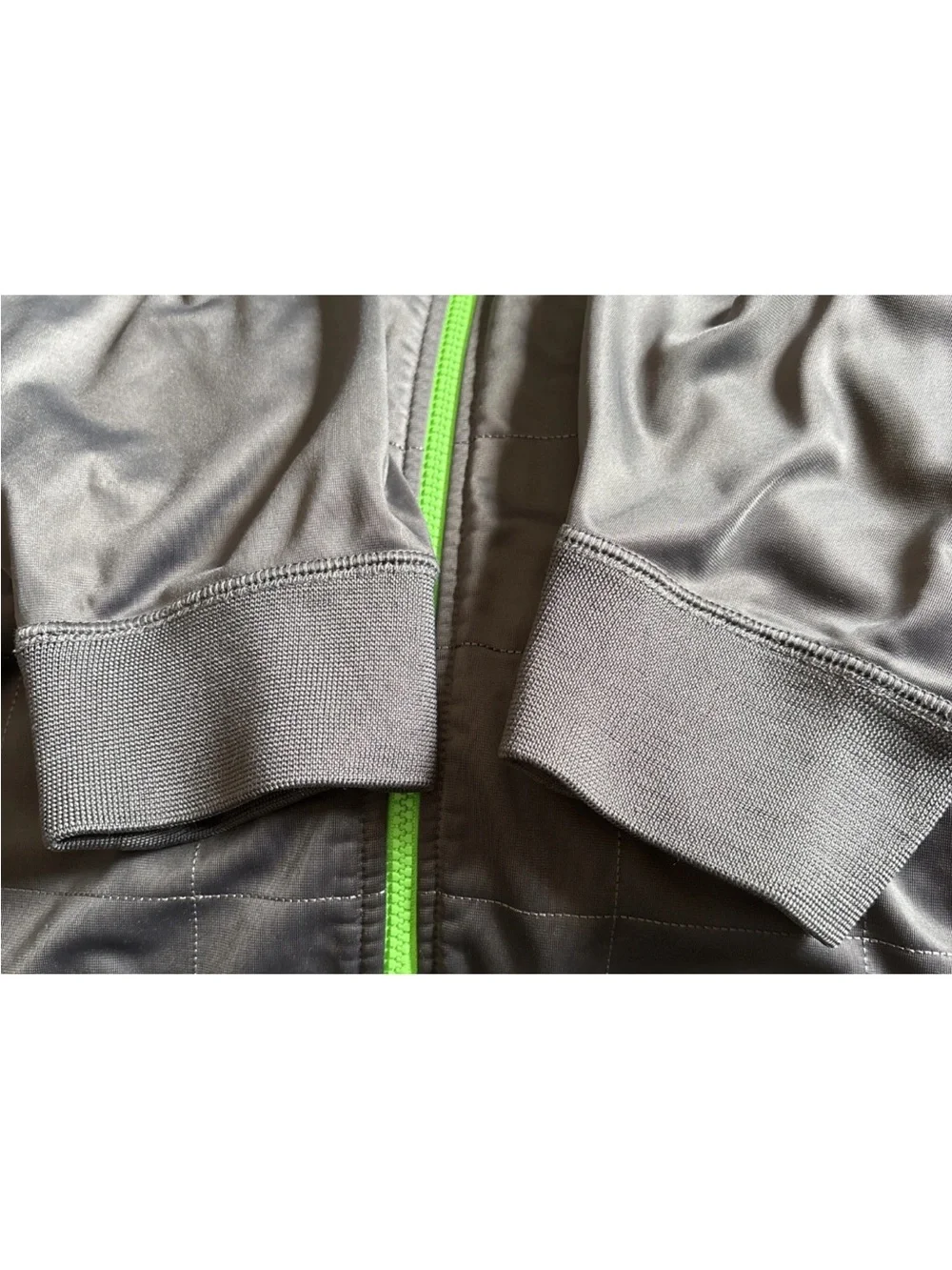 The North Face Men's XXL Full Zip Hoodie Black/Gray/Green Hooded Knit Polyester